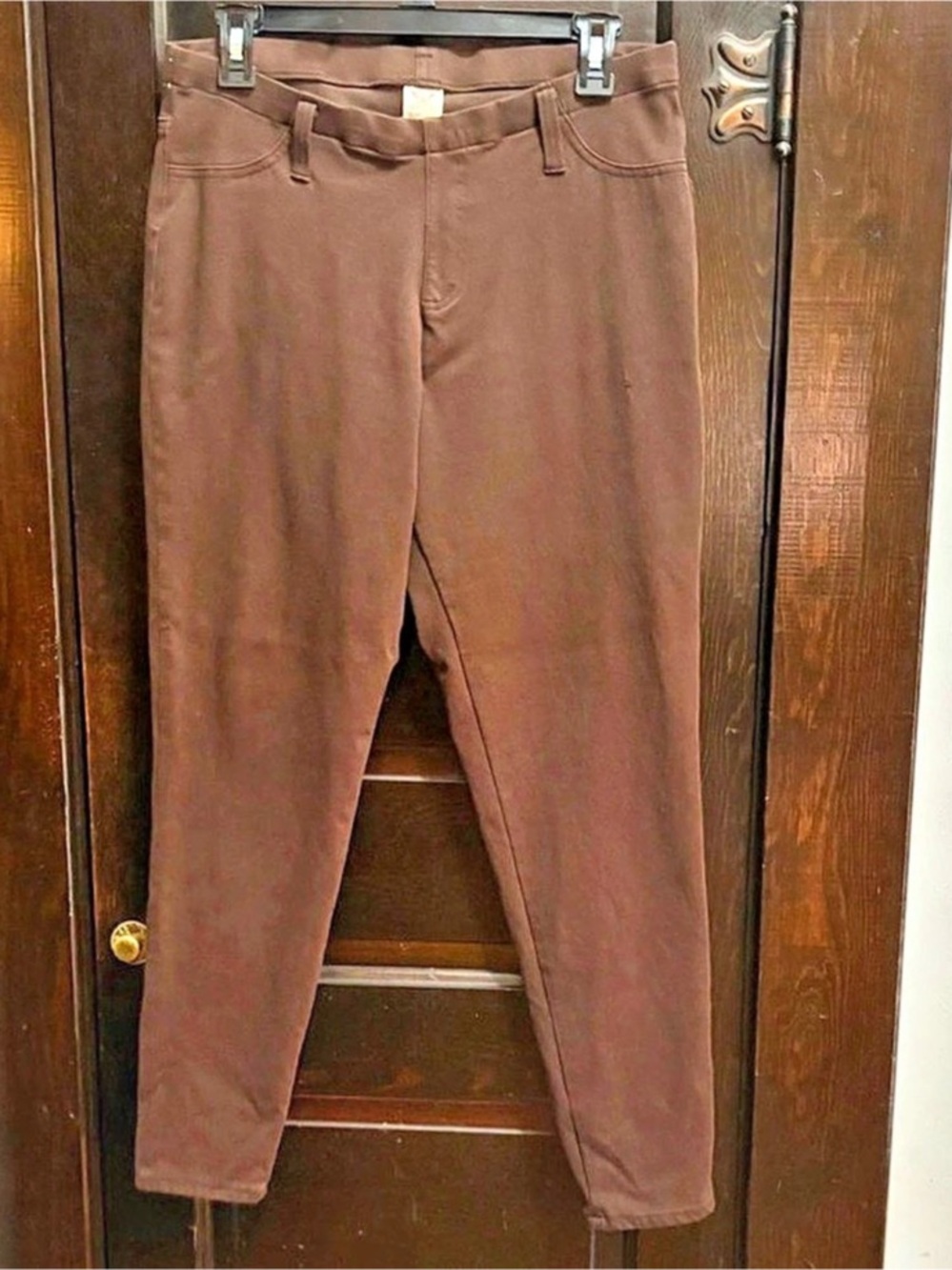 (264) Faded Glory Women's Brown Leggings Size Large Like New